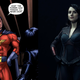 Stormfront as he appears in issue #31, and Stormfront as portrayed by Aya Cash.